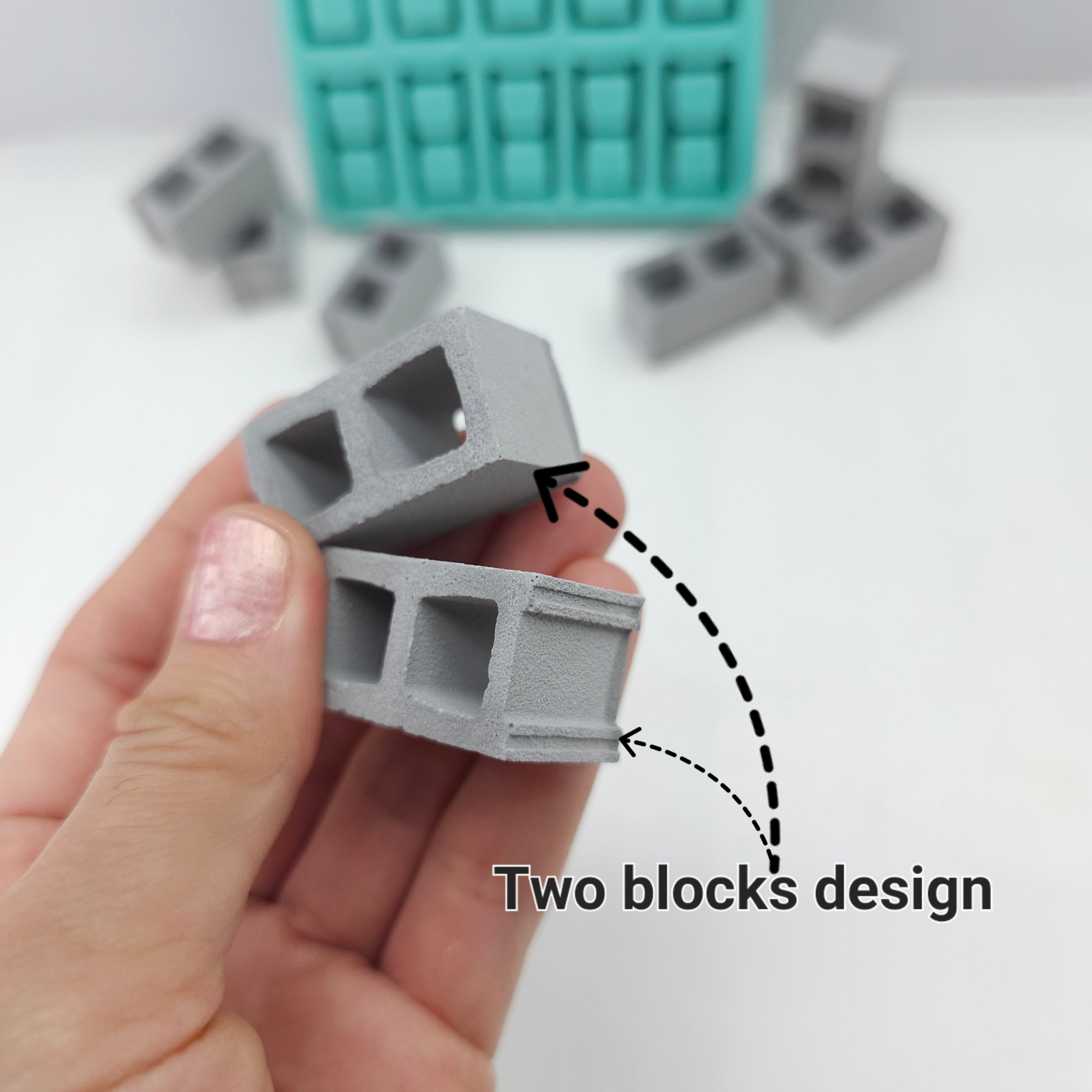 Miniature Cinder Block Mold, 1:18 Scale, Silicone Rubber. A Perfect  Addition to Your Diorama Supplies 
