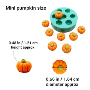 Miniature 3D Pumpkins Halloween Fall Thanksgiving Wax melts Silicone mold Soap molds Halloween pumpkin NS013 image 4