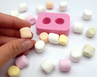 Marshmallow Cookie 1 Cavity Small Soap Silicone Mold 2147