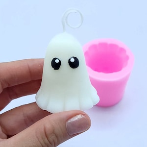 Cute Ghost 3D design Candle mold Resin mold Candle ghost wax melts mold Soap mold