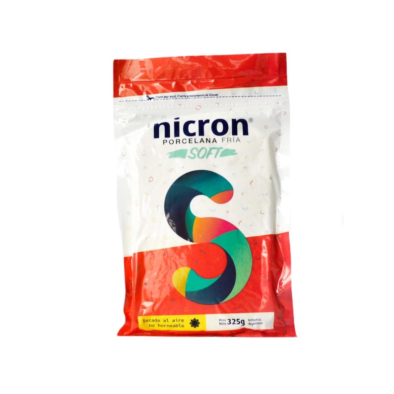 Air dry modeling clay - Nicron flex - Nicron Soft clay -Nicron Cold porcelain - Porcelana fría nck nck2 Nicron soft