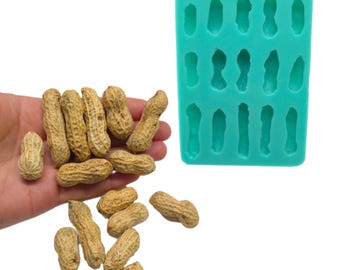 Peanut Silicone Mold – Realistic nut Shell Mold for Chocolate, Fondant, Candy, Cake Wax Melts, Soap, Resin