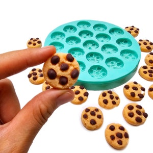 Chocolate chips cookie 19 cavities Silicone Mold | Soap | Candle | Mold for Wax | Mold for Resin High performance mold NS033