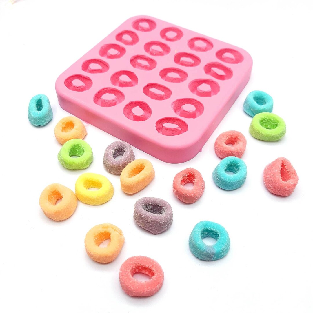 Fruity Loops Gummy Mold 20 Cavities Gummy Rings Mold Candle Etsy