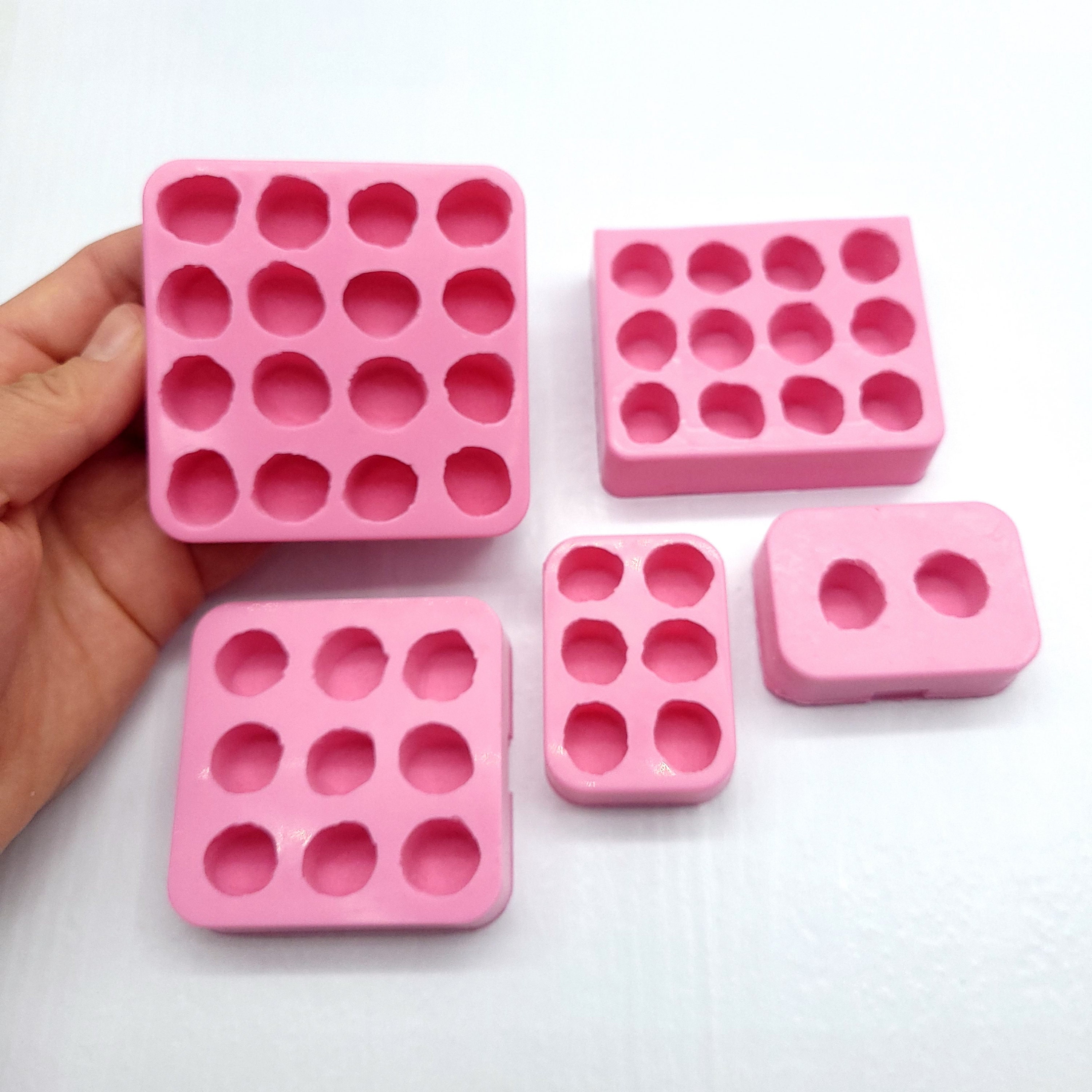 Marshmallow for S'mores Embeds 3 Cavity Silicone Mold 444
