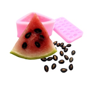 Molde de silicone para fatias de melancia, molde de cera, molde de resina, molde de sabonete, molde de pedaços de morango realistas, molde para sabonete NS018-NS019