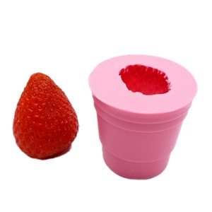 3D realistic strawberry mold, strawberry silicone mold, candle dessert mold, 3D mold mold, wax melt mold NP044