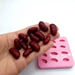 Red beans realistic beans mold, Fake food mold, red beans silicone mold
