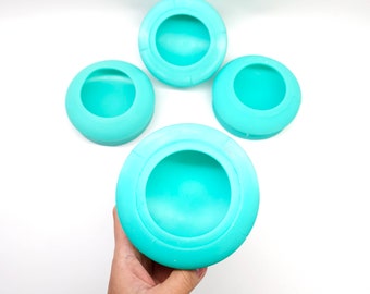Moule en silicone de 4 pouces d'art, moules d'art de point de mandala, moule de pierre de mandala, pierre ronde en béton sélectionnez la quantité nck