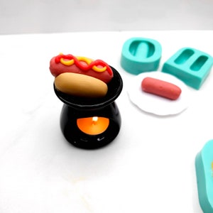 Mini sausages mold, breakfast sausage silicone mold, bread candle dessert mold, wax melt mold realistic sausage mold, fake food mold
