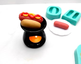 Realistic Sausage Silicone Mold hot dog hotdog, Breakfast Food Crafting Candle Wax Melt Baking Dessert Tool nck2