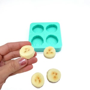 Banana slices wax melts mold  Soap embeds mold Candle Mold for Wax  Mold for Resin candle melts mold