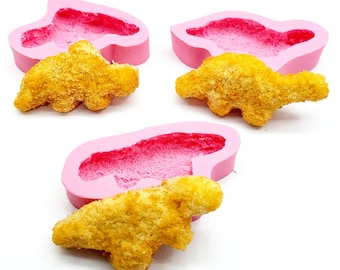 Bundle of 3 Dino Nuggets Mold | Realistic Chocolate, Cake, Soap, Resin Crafts NS087 nck2