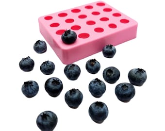 Realistic Blueberries Mold, 20 Cavity Silicone Wax Melt, Soap Embed, Candle Crafting