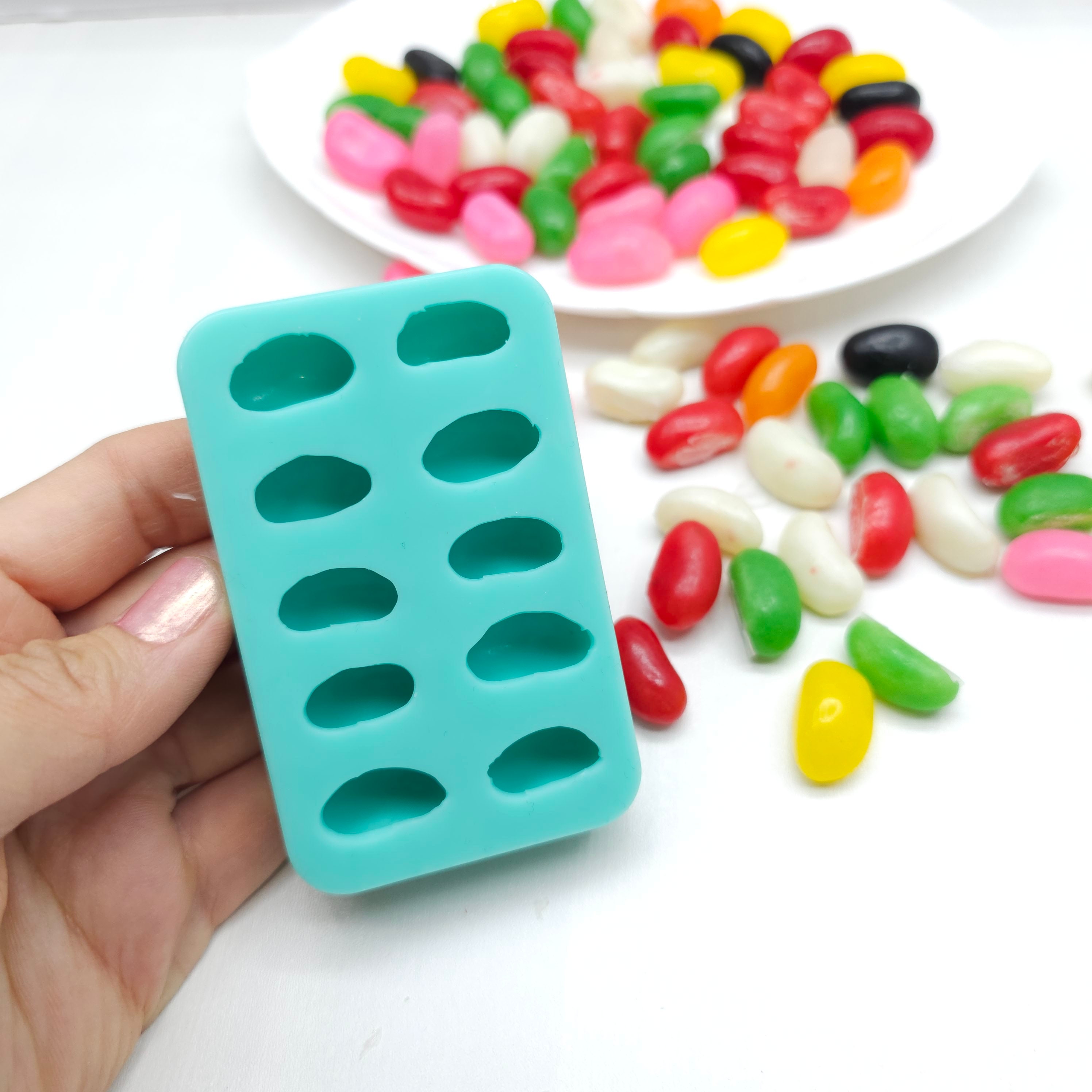 4pc Jelly Gummy Worms Shape Silicone Mold Candy Shaped Silicone Mold Soap  Candle Mold for Wax Mold for Resin Not Food Grade 