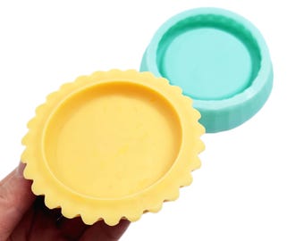 Molde de silicona para masa de tarta - Molde de silicona para velas con base de tarta - Molde de silicona para tartaletas - Molde para resina - Molde para cera - Molde para hacer jabón nck2