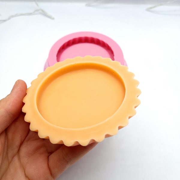 Pie Crust silicone mold - Tart crust candle Silicone mold - Tartlet Silicone mold - Mold for resin - Mold for wax - Soap making mold