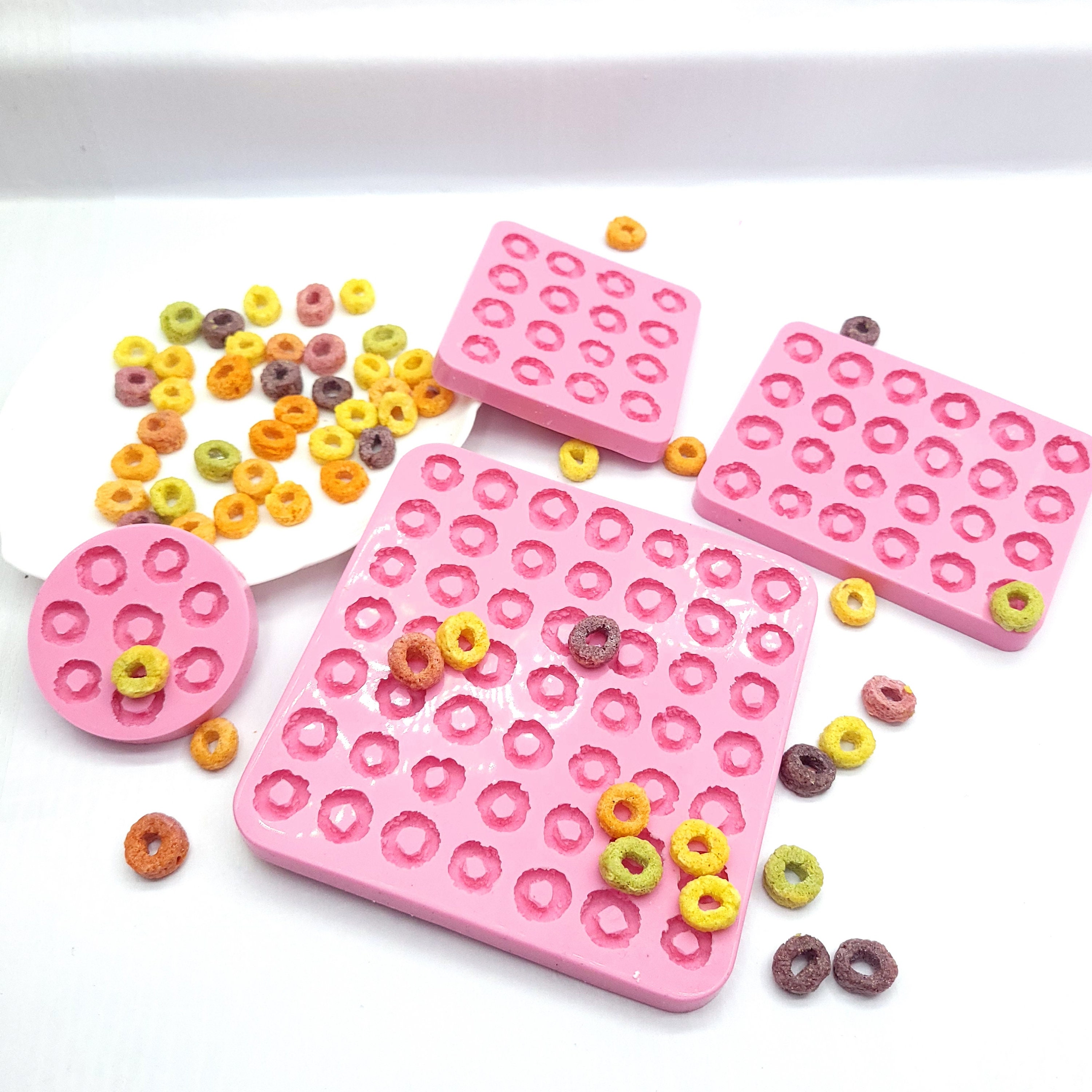 Fruit Loops Multi Cavities Loop Cereal Flexible Silicone Mold Soap