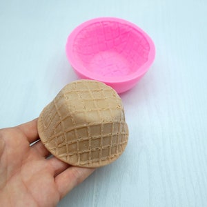Waffle bowl cone mold ice cream cone mold model B Silicone Mold Wax mold Resin mold Soap mold Realistic Flexible mold