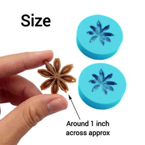 Star anise mold set of 2 Anise mold Soap and Candle embeds mold Mold for Wax melts Mold for Resin polymer clay mold NT014
