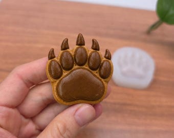 Natucraft Bear Paw Silicone Mold Set, Small and Medium Paw Print Molds with Claws for Resin, Soap, Wax Melts, Plaster, Clay and DIY Crafts