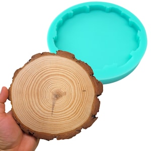 Tree trunk slice mold, Realistic Wood Slice Silicone Mold – Tree Ring Texture for Chocolate, Fondant, Resin, Concrete, and Ceramic Clay Art