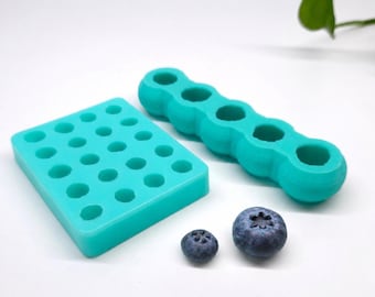 Blueberry Silicone Mold Set, Jumbo /Regular Size Berry Molds, Realistic Fruit Mold for Wax Melts, Candles,Resin, Clay, Chocolate