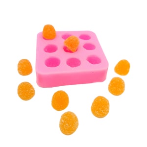 Gummies fruit drops mini drops  Silicone Mold Wax mold Resin mold Soap mold Realistic Flexible mold NT023