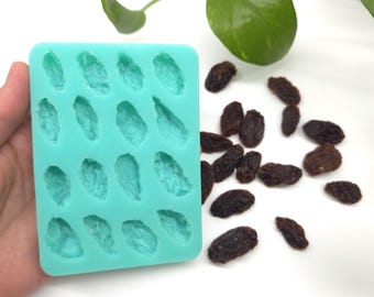 Jumbo Raisin Mold Silicone, Realistic Raisin Chocolate Mold for Cake Decorating, Fondant, Candy, Wax Melts, Candle Embeds, Soap Making nck2
