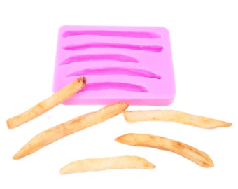 Realistische Pommes Silikonform | Seife, Kerze, Harz Bastelbedarf nck2