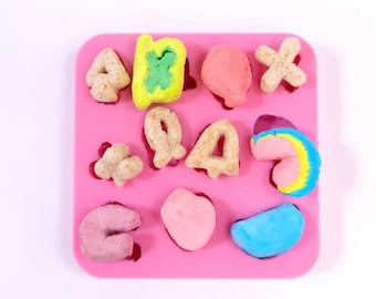 Charms cereal silicone mold Realistic Flexible mold cereal lucky