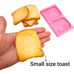 Small bread toast Silicone Mold, Soap embeds, candle mold, Mold for Wax melts, Mold for Resin art, candle embeds mold, NS008