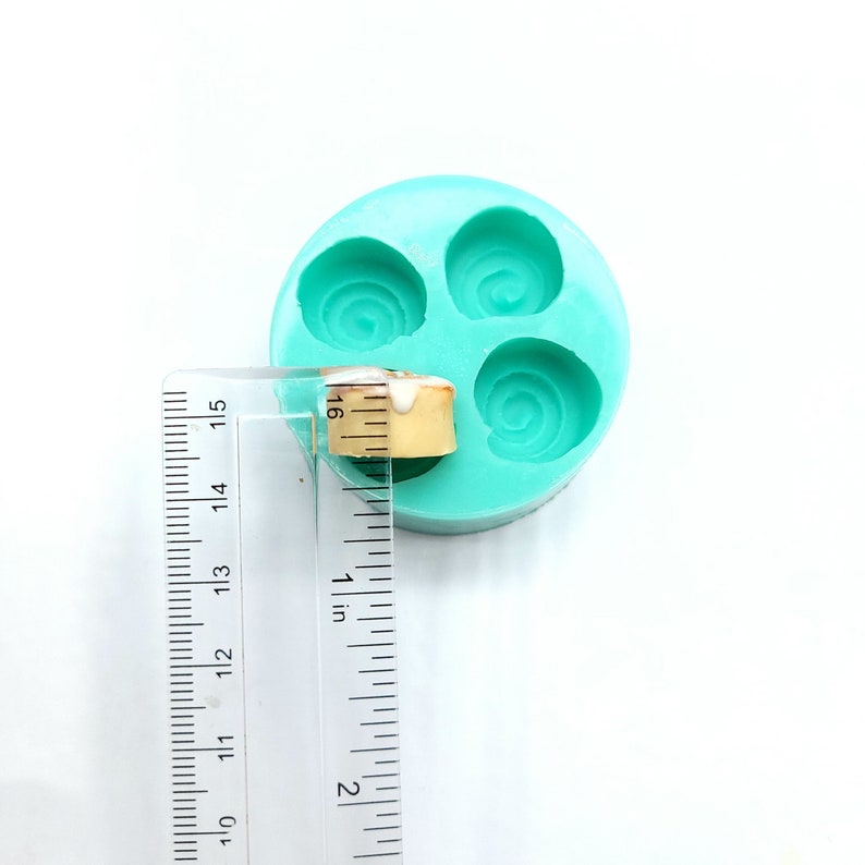 Miniature Cinnamon Rolls Silicone Mold, 4 Cavity Realistic Crafting ...