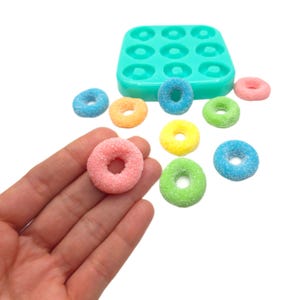 Sugar gummy rings silicone mold Ideal for chocolate decorations, fondant mold, wax melts, polymer clay, pet treats Silicone mold NT061