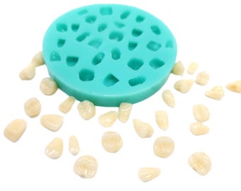 Imitation Human Teeth Tooth Teeth silicone mold teeth mold tooth mold multiple cavities | Soap | Candle Mold for Wax Mold for Resin NC041