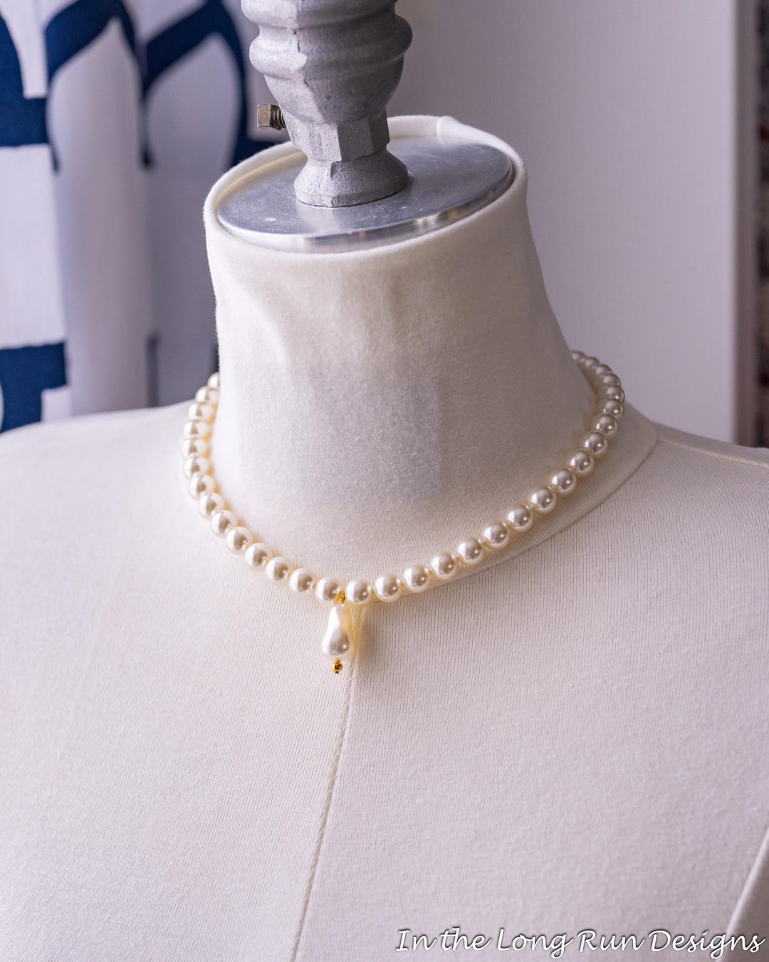Capped Baroque Pearl Drop Necklace main image 0