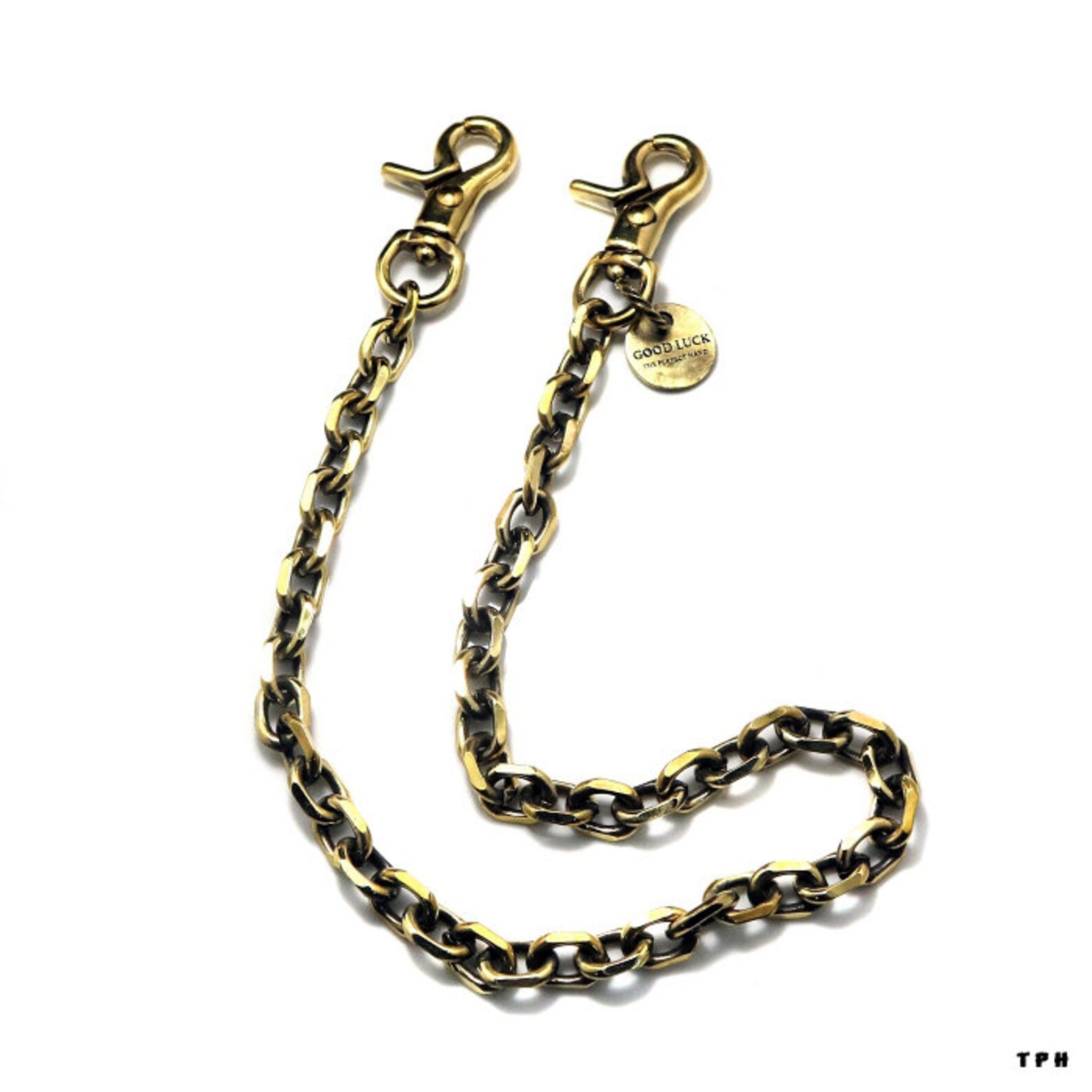 Solid Brass 808 wallet chain / vintage brass key chain / brass Etsy