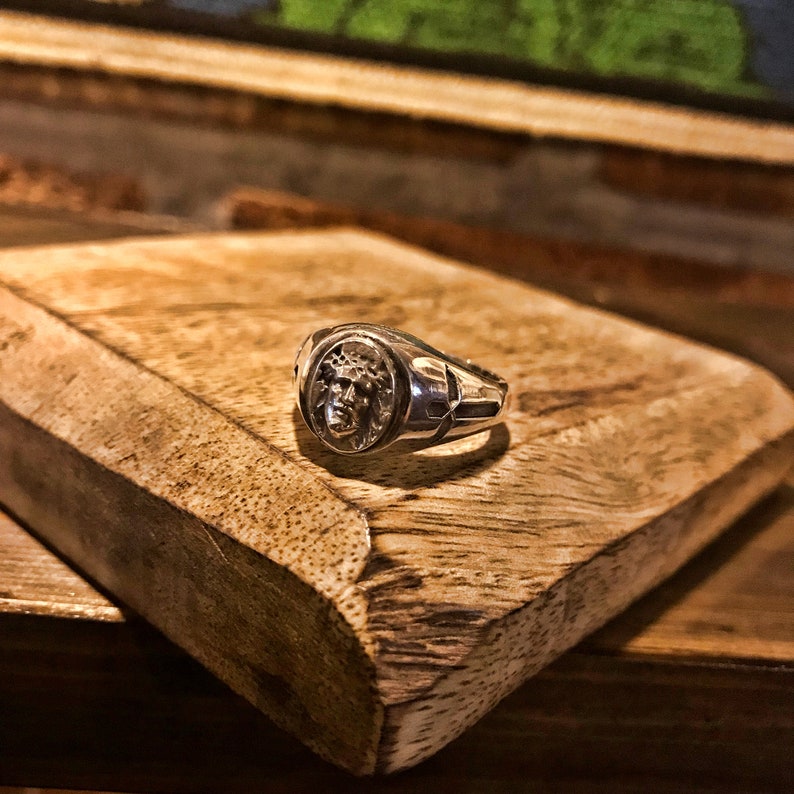 UCADRIT Sacred Heart Of Jesus Ring – 925 Sterling Silver Adjustable Ring, No Gemstone, Religious Jewelry