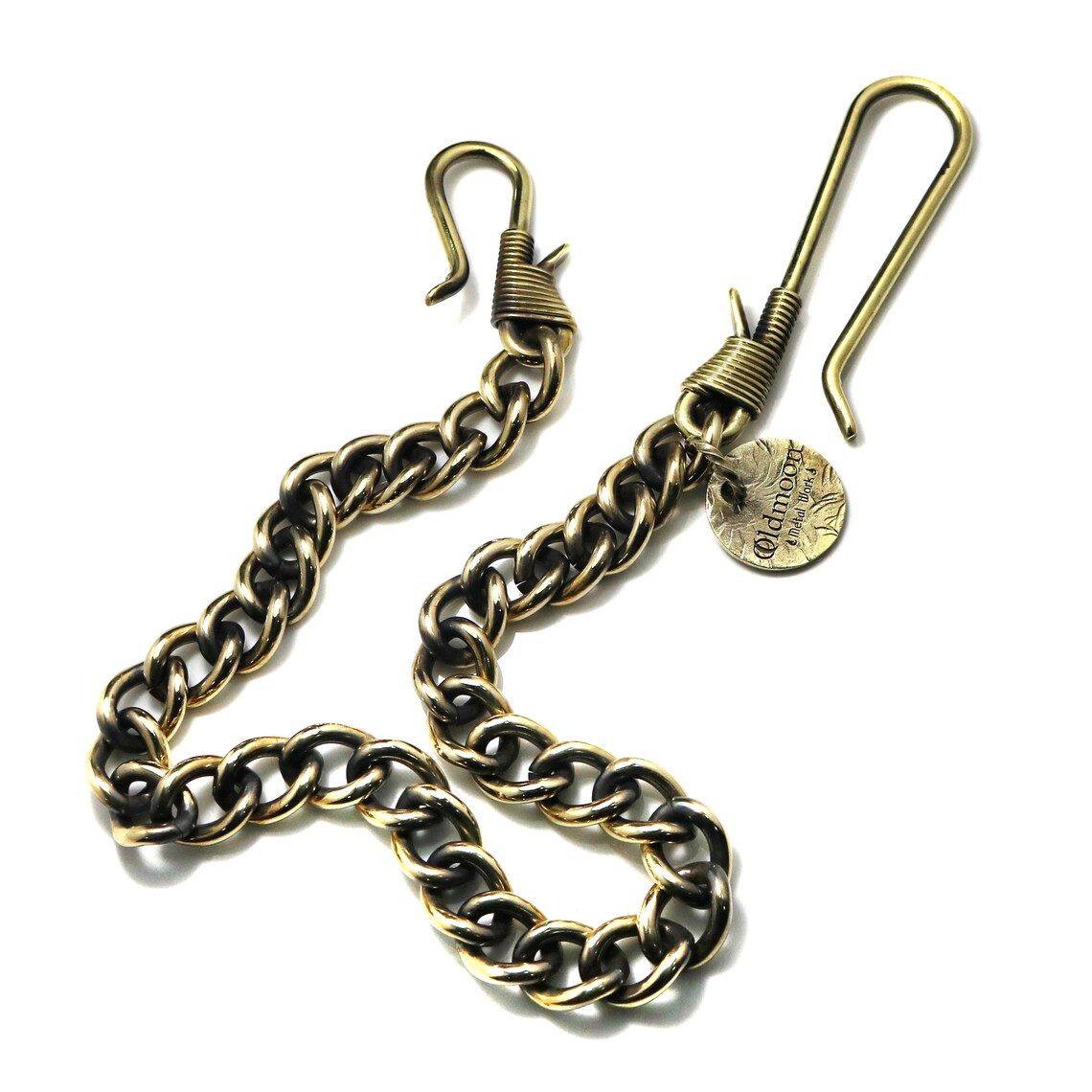 Solid Brass 815 wallet chain / brass key chain / gold brass Etsy