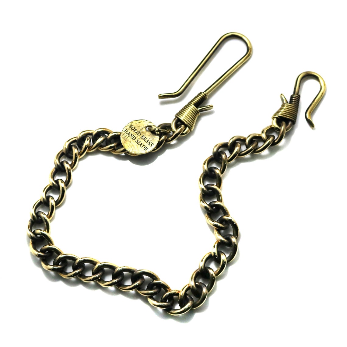 Solid Brass 815 wallet chain / brass key chain / gold brass Etsy