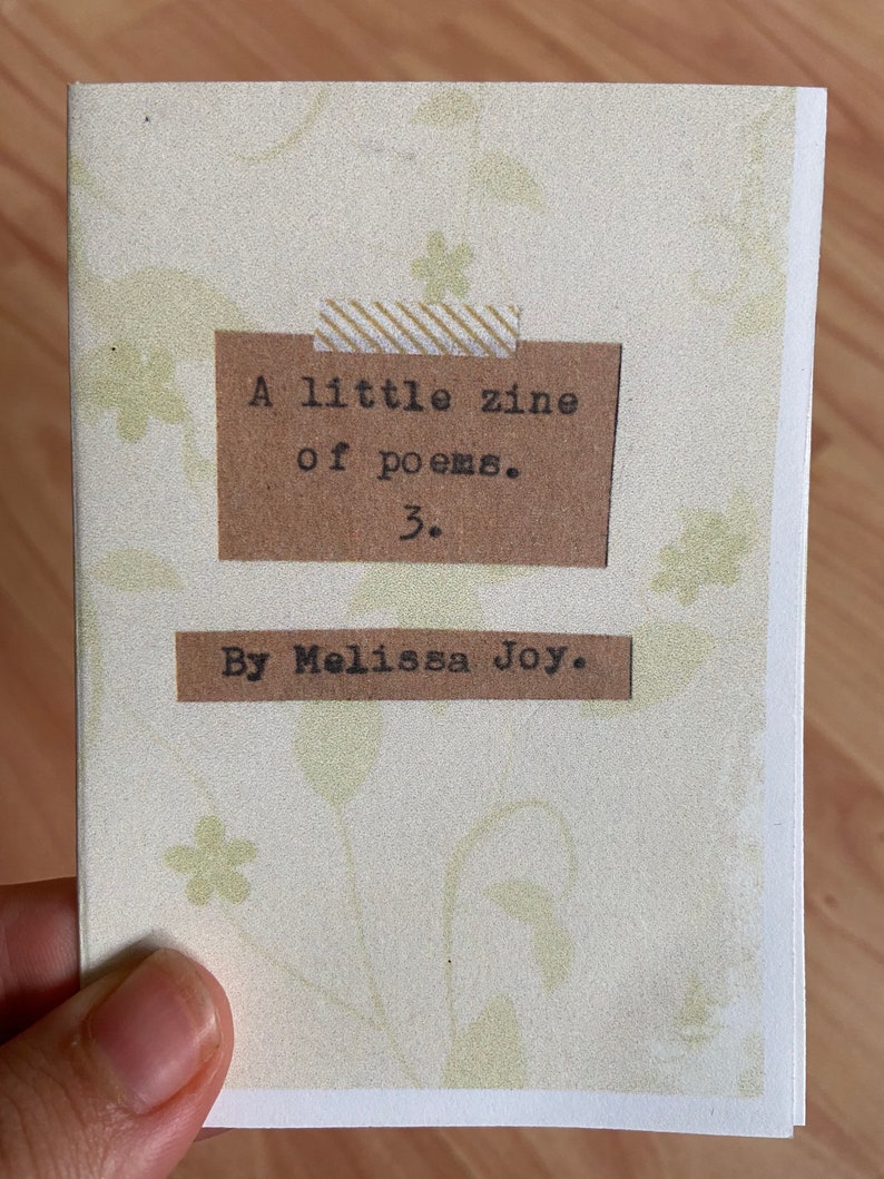 A Collection of THREE Mini ZINES of Poetry. zine 1 2 & 3 Etsy