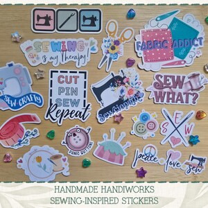 Sewing Sticker Pack | Cute Sewing Machine and Notion Stickers | Gifts for Sewists and Makers