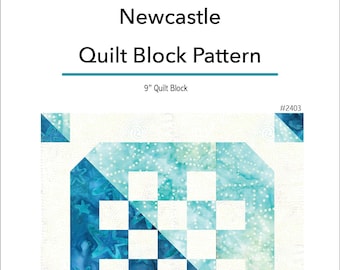 Newcastle Quilt Block, quilt block pattern, a remix of the Alabama Variation block