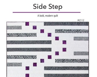 Side Step a bold modern quilt and runner  PDF Quilt Pattern Download