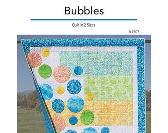 Bubbles - a fun pieced and appliquéd kid quilt PDF pattern