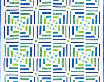 Breakout - a modern log cabin PDF quilt pattern in 2 sizes that you can make in your style!