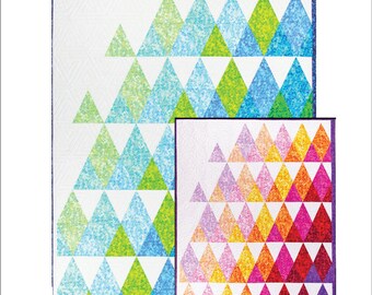 Foothills a modern triangle quilt PDF Download Quilt patterning 3 sizes