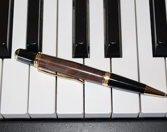 Wood Pen, Hand-Turned Pen, Wooden Pen, Walnut Burl Wood Pen, Wall Street II Style