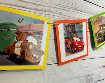 Cars, Disney, Banner, Birthday, Lightning McQueen