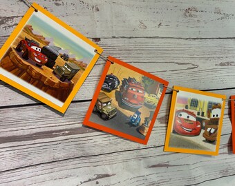 Cars, Disney, Banner, Birthday, Lightning McQueen